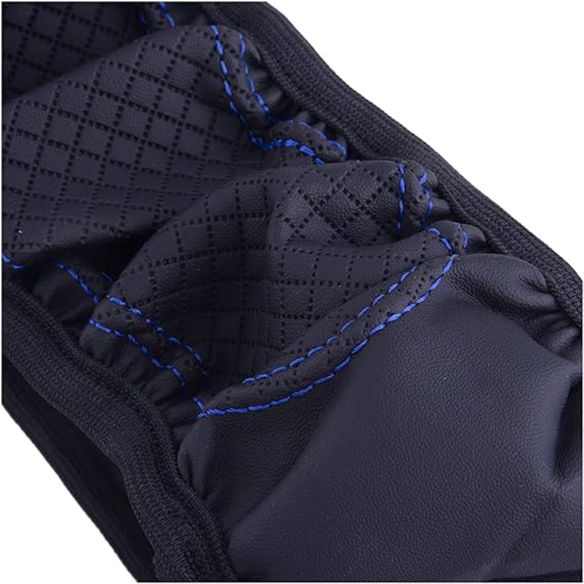 Stuurhoes Auto 37-38 cm - Zwart met Blauw Stiksel - Universeel - Kasey Products – foto 4