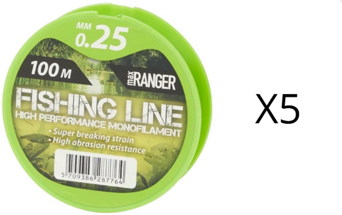 Max Ranger vislijn 100 meter | diverse varianten X5
