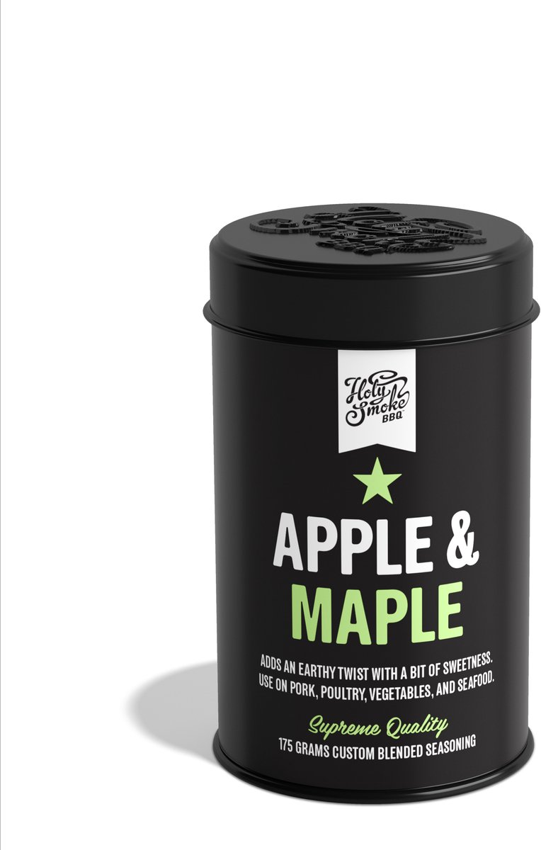 Holy Smoke BBQ - APPLE & MAPLE SEASONING - 175 gram - BBQ rubs - kruiden