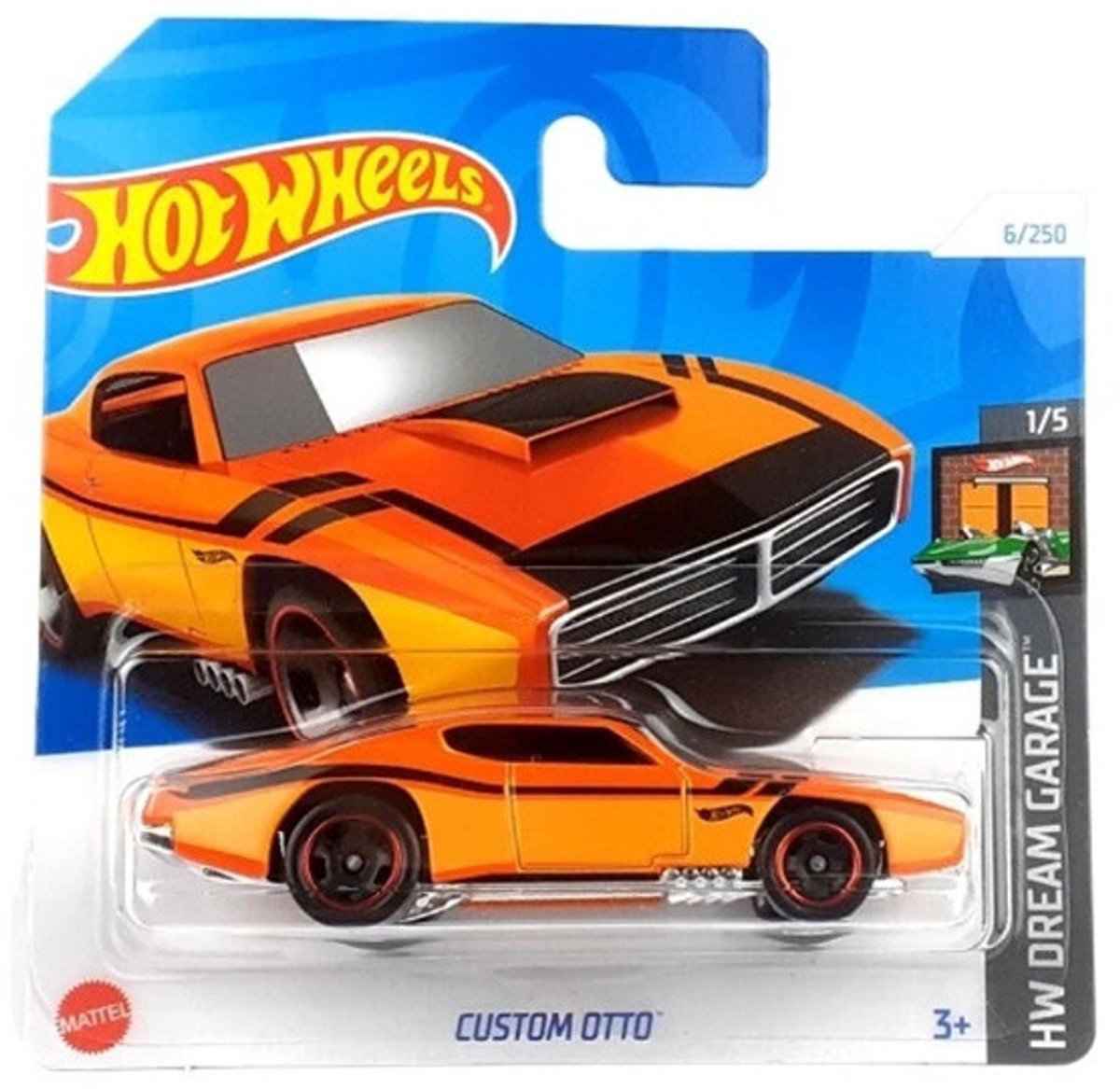 HOT WHEELS CUSTOM OTTO ORANGE 6/250 HW DREAM GARAGE 1/5 1:64