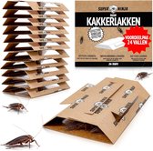 Super Ninja Kakkerlakkenval - 24 Vallen - Zeer Effectieve Val om Kakkerlakken te Bestrijden - Gemakkelijk te Gebruiken - Tot 3 Maanden per Val