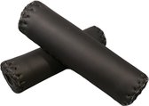Rieba® Handvatten Fiets - 125 mm Lang - Handvat voor Fietsstuur - Handgrepen Kunstleer - Inclusief Stuurdoppen - Binnendiameter 22 mm - Schuimrubber - 2 stuks - Zwart