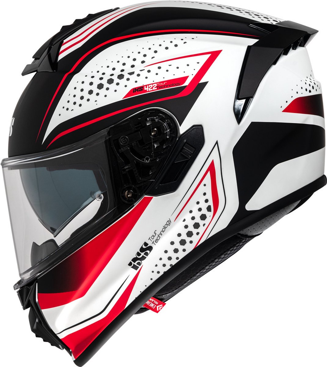 IXS iXS422 FG 2.2 Wit Rood Integraalhelm - Maat L - Helm