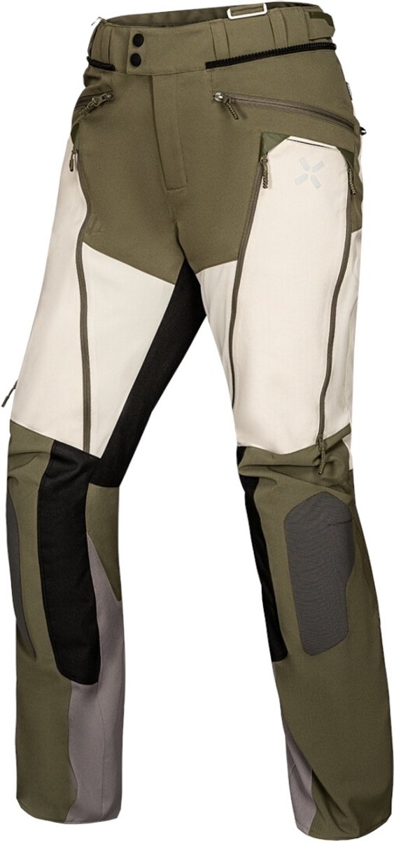 IXS Venture-Air 1.0 Light Grijs Groen Textiele Motorbroek - Broek