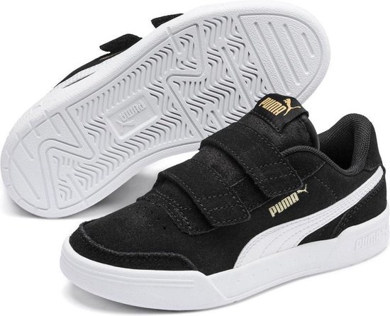 PUMA Caracal SD V PS Sneakers Kinderen - Puma Black-Puma White-Puma Team Gold - Maat 32 PUMA Caracal SD V PS Sneakers Kinderen - Puma Black-Puma White-Puma Team Gold - Maat 32