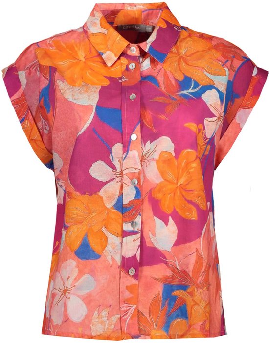 Geisha Blouse Blouse Met Kapmouwen 53310 70 000380 Purple/orange Dames Maat - XL