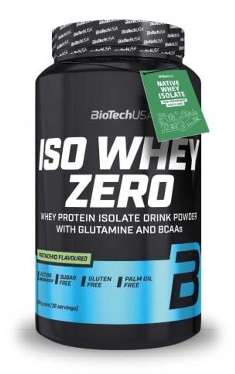 BiotechUSA isolaat eiwitpoeder - ISO WHEY zero (908 g) - smaak: Pistache