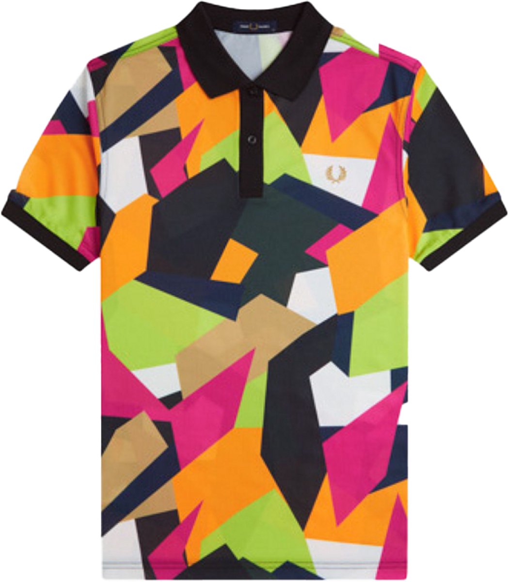 Fred Perry On Court Printed FP Shirt Blauw