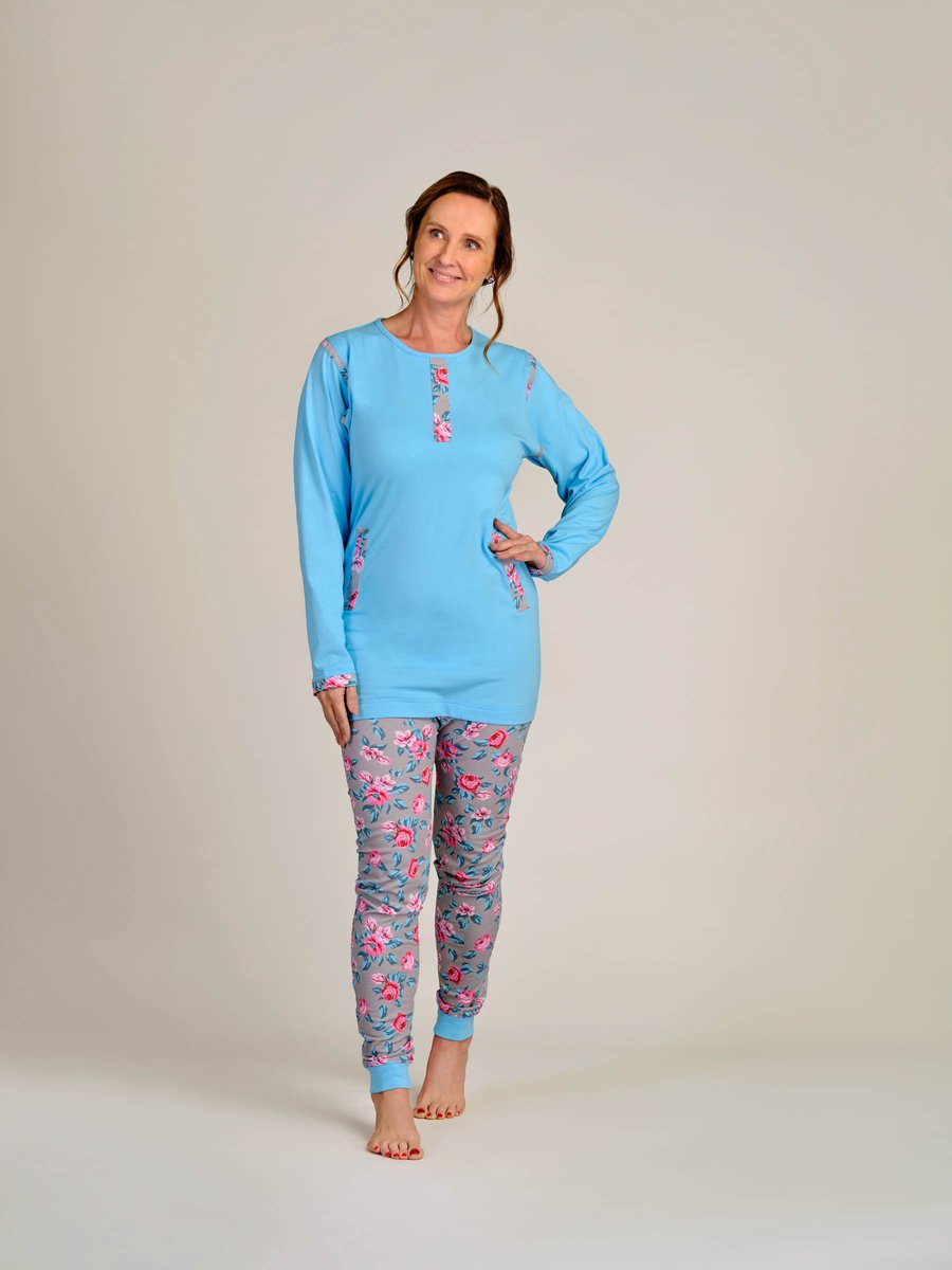 Goedkoopste Dessin hansop | Dames | Ritssluiting | Lange pijpen | Bloemen | XL