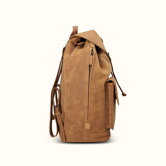 Sac à dos vintage en cuir marron pour ordinateur portable 20, Marron vintage