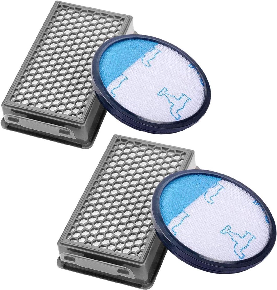 4 stuks - filters geschikt voor Rowenta ZR005901 Moulinex Tefal Compact Power Cyclonic stofzuigers