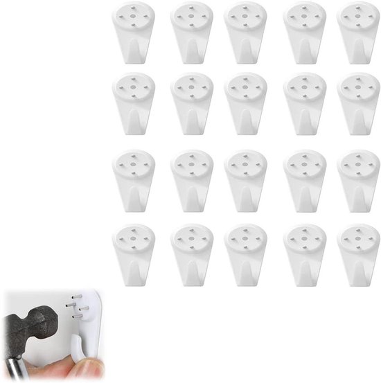 50 stuks wandhaken, fotohaken, non-sporen, wandhaken voor