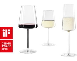 Stölzle Lausitz POWER Wijnglazen – Set van 18 - Rode 520 ml - Witte 400 ml- Champagne Flute 240 ml