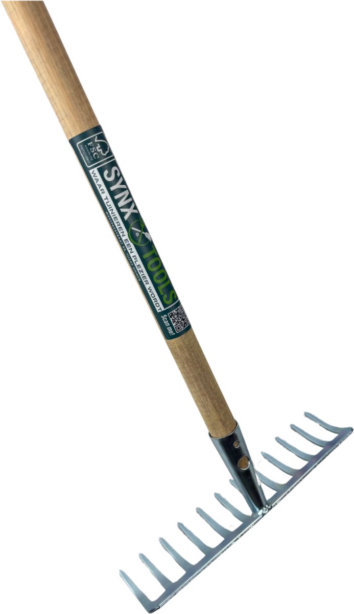 Synx Tools Tuinhark 12 Tanden verzinkt Hark - Harken - Bladharken - Bodembewerkers - Onkruidverwijderaar - Tuinartikelen - Compleet Incl. 160cm steel van Synx Tools — afbeelding 4