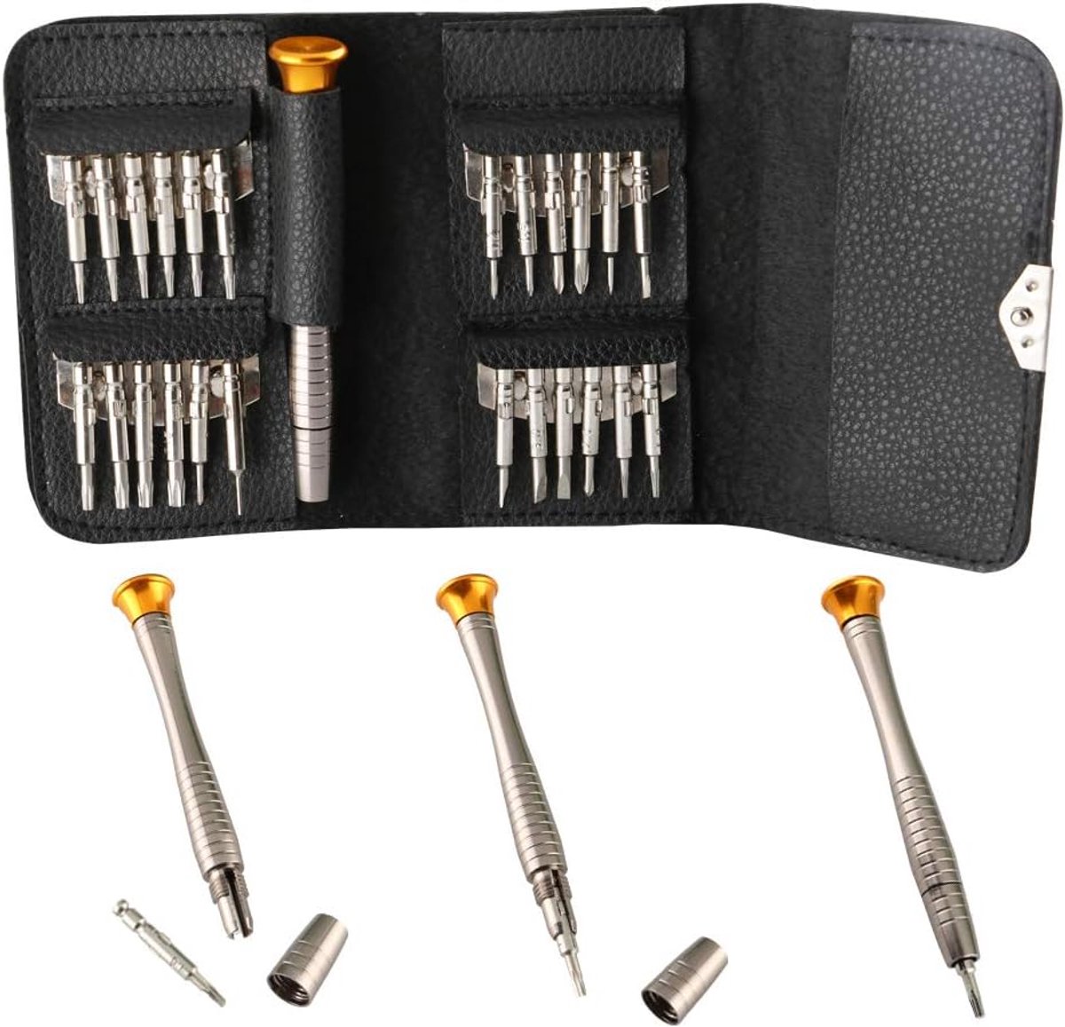 25-stuks - multifunctionele schroevendraaierset Precisieschroevendraaier Geschikt voor iPhone 7, iPad, Macbook, smartphones, horloges, brillen en andere elektronische apparaten