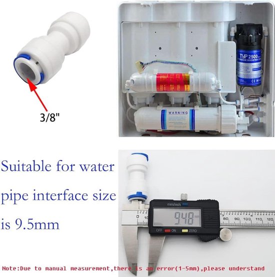 Pxyelec 1/4 inch vergrendelclips voor RO Reverse Osmosis waterfilterfittingen (Pak van 50