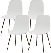 Ibenzoa® Stretchbare stoelhoezen set van 4 met elegant jacquard design voor eetkamerstoelen