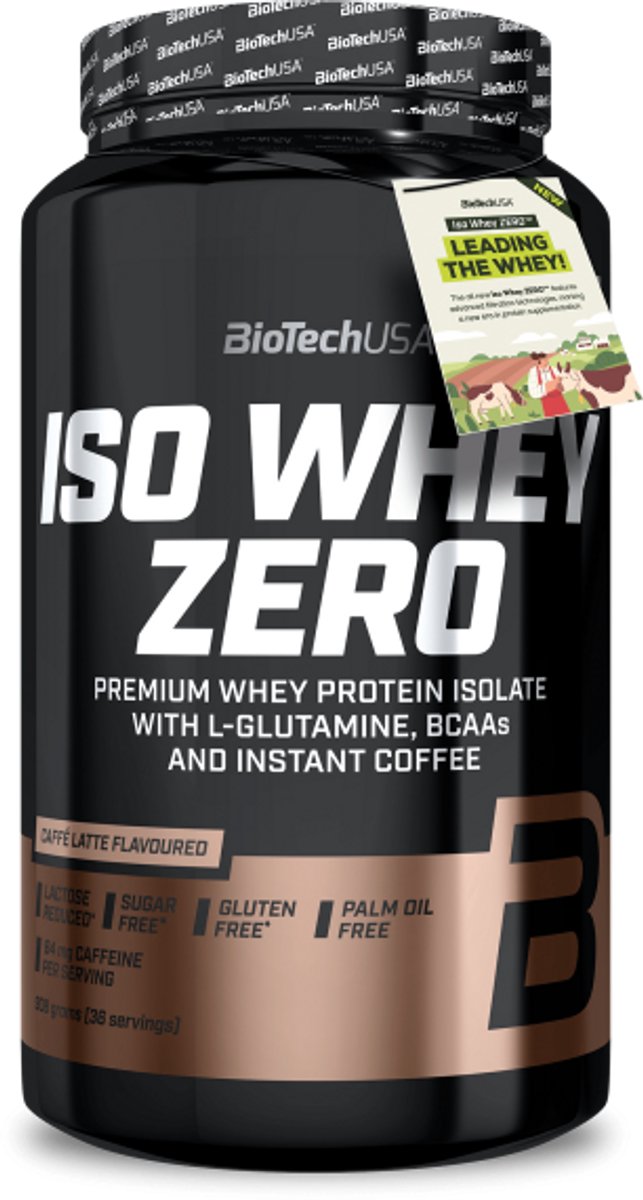 BiotechUSA isolaat eiwitpoeder - ISO WHEY zero (908 g) - smaak: Caffé Latté