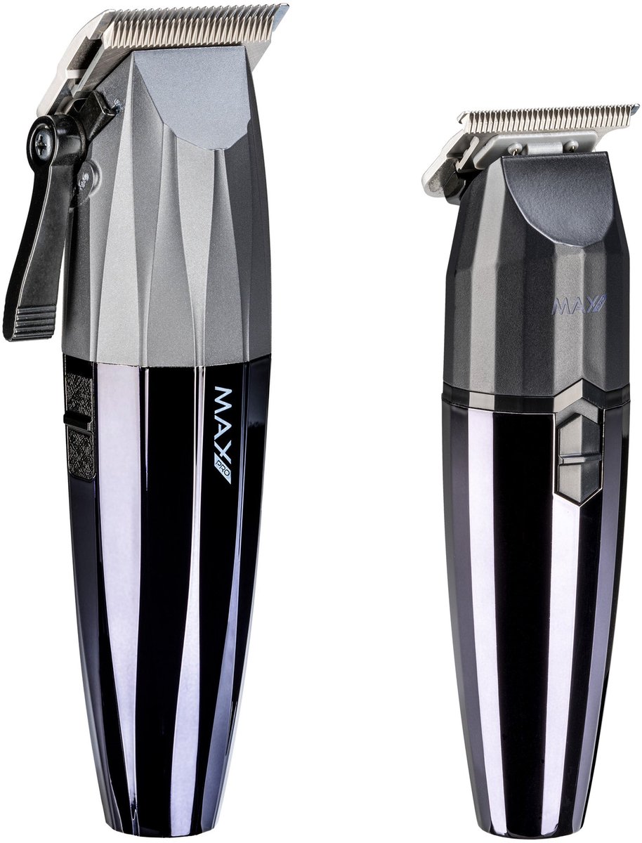 Max Pro Fade Expert Set - Tondeuse Mannen en Trimmer Mannen - Professionele Fade Trimmer en Clipper Set met Lange Batterijduur - Voor Fades, Contouren en Precisie