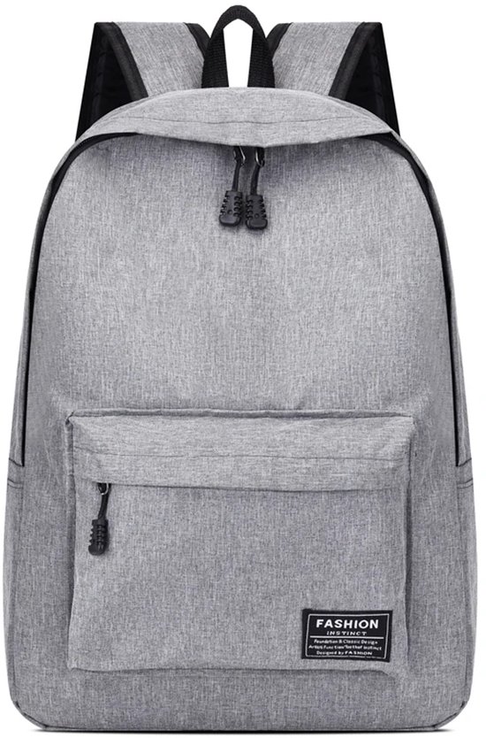 Foto: Without lemon unisex rugzak voor school outdoor travel waterafstotend 31x41x15 cm grijs