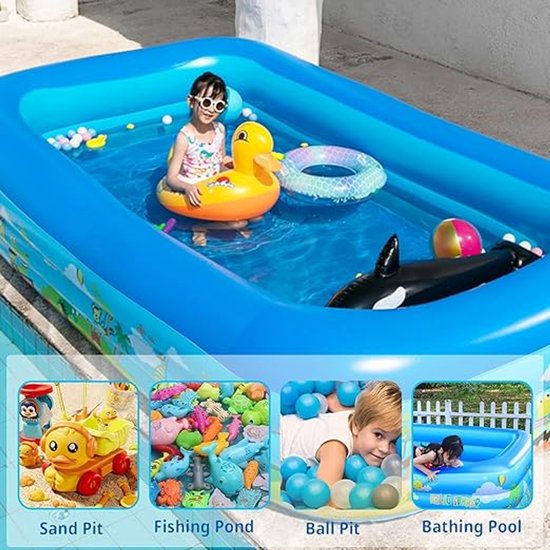 Opblaasbaar Zwembad, Kinderzwembad, Opblaasbaar Kinderen Zwem, Opblaasbaar Zandzwembad, Babyzwembad