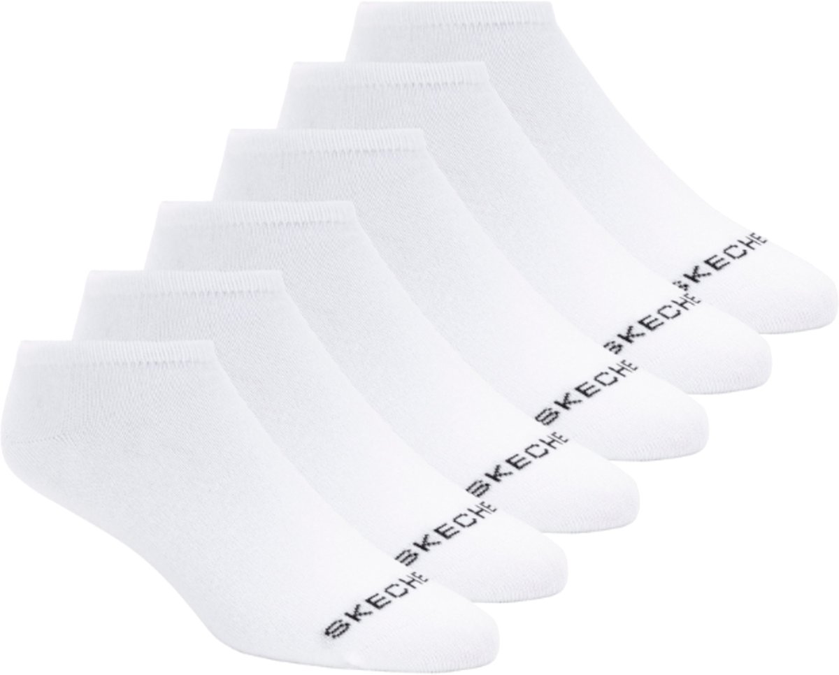 Skechers 6pk Womens Cotton Nshw Blac, Unisex, Wit, Sokken, maat: 35-39,5