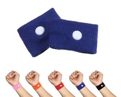 Actie4you® - Misselijkheid bandjes – Polsband - Acupressuur Armband - Reisziekte - 1 Paar - Misselijk tijdens reizen dan kun je deze bandjes proberen - Blauw
