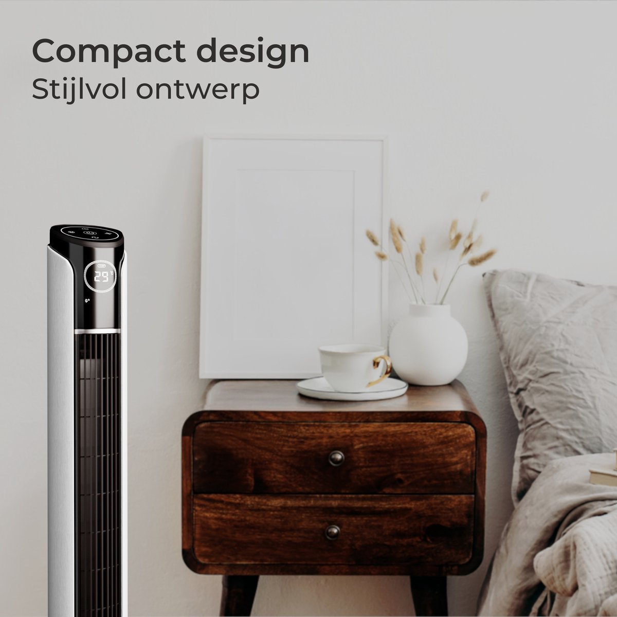 COOLHOME Airflow Pro Torenventilator Zwart