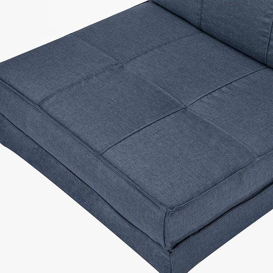 Pugsdrly Opvouwbare vloersofa slaapstoel vloerstoel 5-poots verstelbaar opvouwbare stoel slaapbank slaapbank eenpersoonsbank blauw 61 x 73 x 58 cm