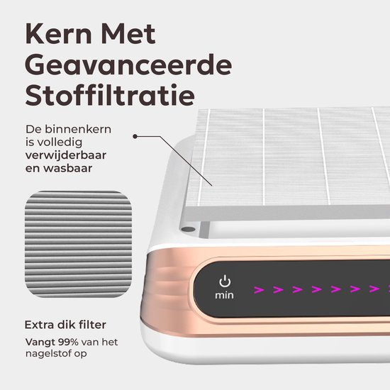 Ciriel Nail Dust Collector – Oplaadbare Stofafzuiger 100W met