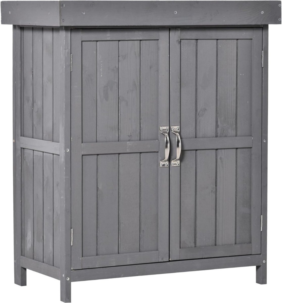 Thuys – Hout Tuinberging –Tuinkast – Opbergdoos – 43cm x 74cm x 88cm – Grijs