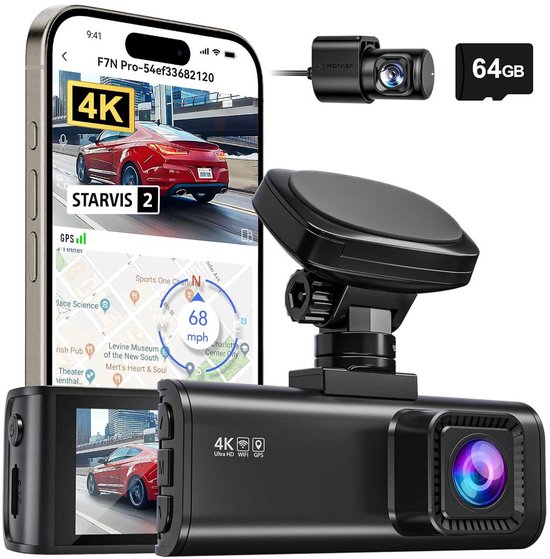 Redtiger F7N Pro 4K Wifi GPS 2CH 64GB