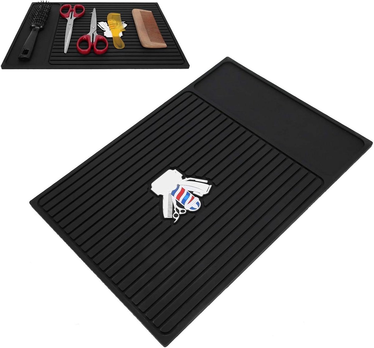 Kappermatten voor Clippers, 35 X 24,5 Cm Siliconen Antislipmat, Barber Station Mat voor Kappers en Kapperswinkels