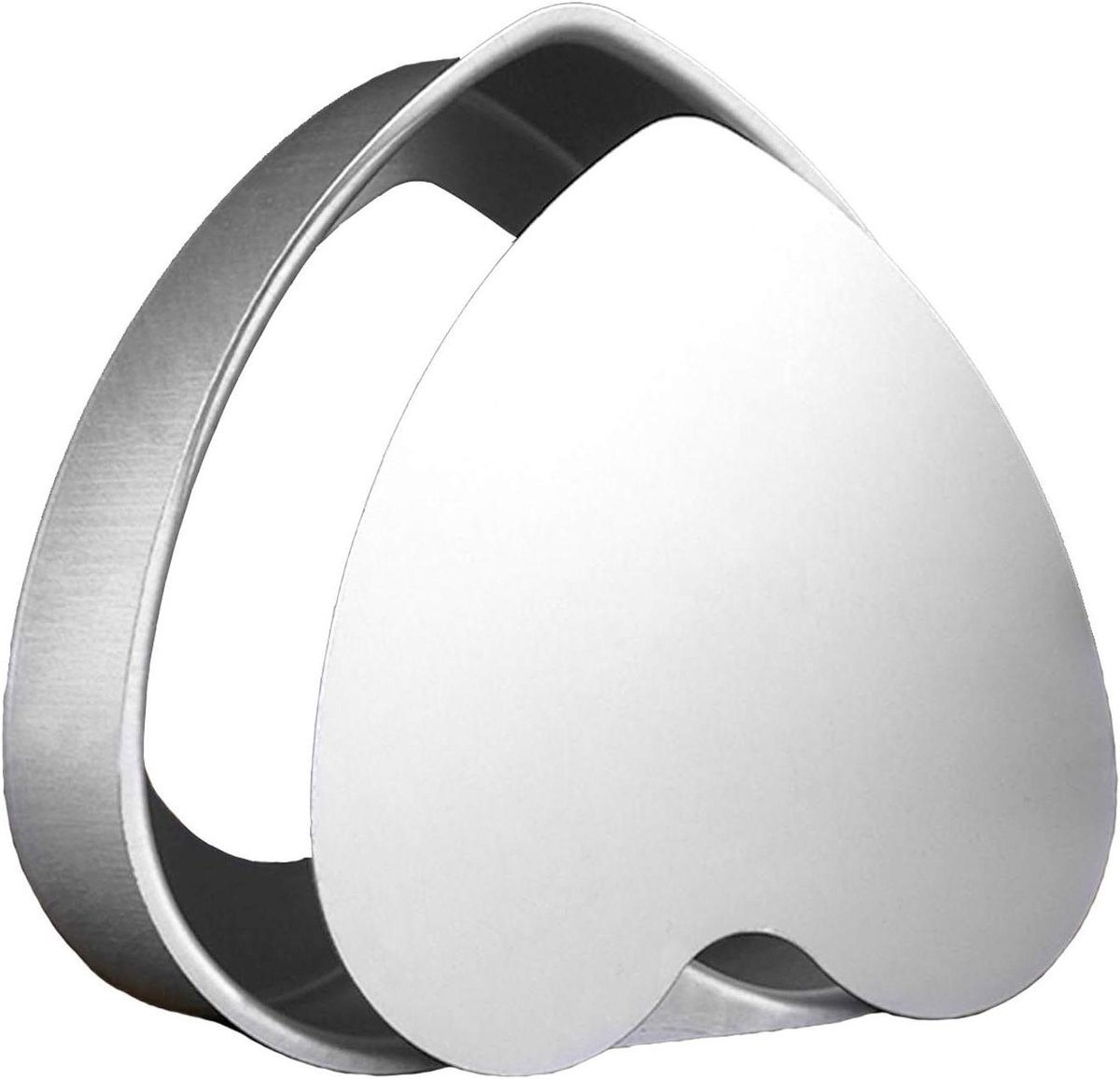 Allecto Plus - Diepe Hart Cake Pan Aluminium Set met Verwijderbare Bodem - Hartvormig Bakblik voor Cheesecake - DIY Bakvorm Tool voor Oven - 8 inch