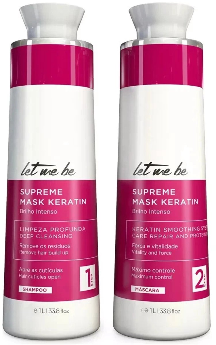 Let Me Be | Supreme Mask Keratin | Shampoo And Hair Mask | (2x) 1000 ml