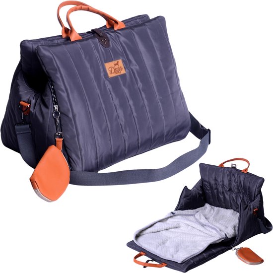 Dogs&Co® Luxe Hondentas Antraciet - Autostoel Hond - Draagtas hond - Hondenmand - Hondenkussen - Hondenbed - Honden