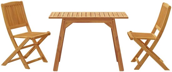 vidaXL - 3 pièces - Ensemble de jardin - solide - bois d'acacia