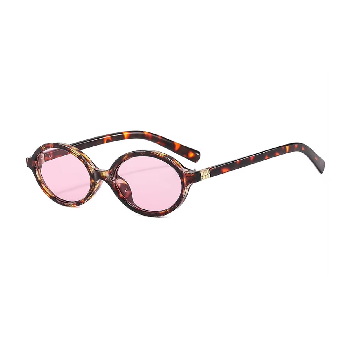 Vintage Oval Zonnebril - Roze/Tortoise | Kunststof | Fashion Favorite