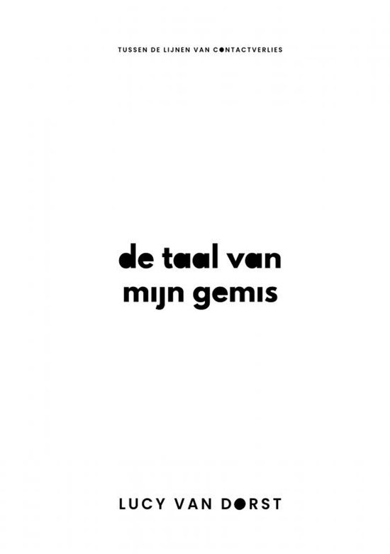 De taal van mijn gemis - cover