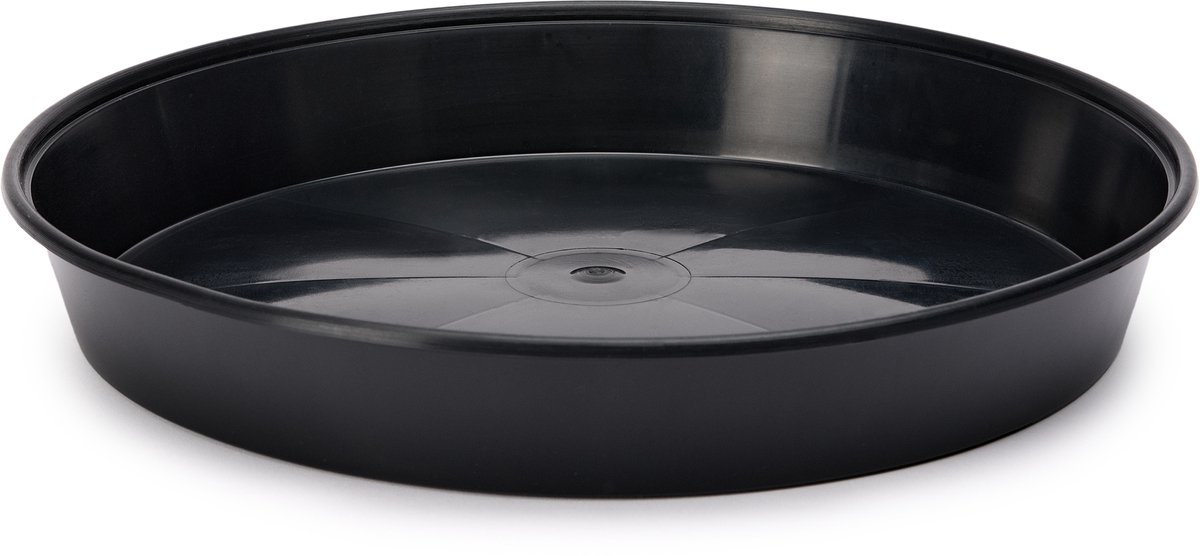Garronda Ronde Bloempot Onderzetter – 1 stuk – Zwart - ⌀ 25cm H=4cm - GD-NIC-PotBase108