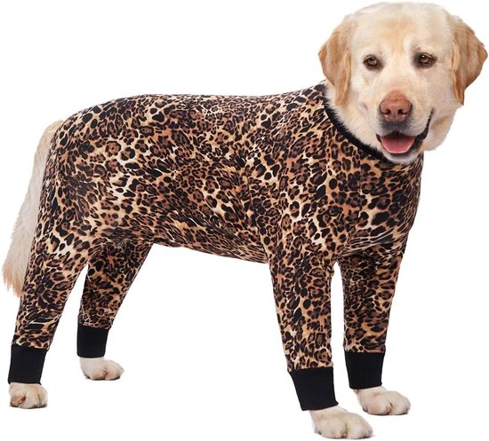 Vier benen hond pyjama puppy fleece winter warme hond jumpsuit leuke huisdier kleding onesies voor middelgrote grote honden labrador jas (kleur Vier benen hond pyjama puppy fleece winter warme hond jumpsuit leuke huisdier kleding onesies voor middelgrote grote honden labrador jas (kleur
