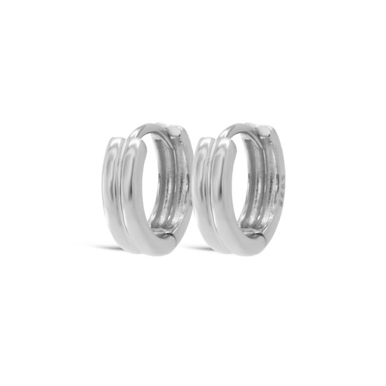Karma Oorringen Hinged Hoops Norra Ribbed Zilver
