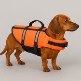 Hondenzwemvest – reddingsvest hond – honden zwemvest S A:30cm B:36-46cm C:44-54cm – Flamingo zwemvest Marinus – fluo oranje