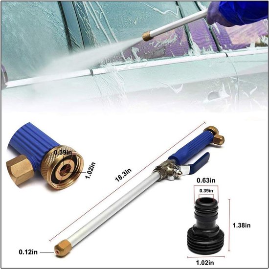 Hogedrukspuit - Hoge druk spuit - Plantspuit - Waterjet - Hogedrukreiniger - Tuin - Waterspuit - Hogedruk pistool - Spuitmond - Waterspuit - Opzetstuk Tuinslang - 2 Spuitmond van Merkloos	 — afbeelding 4