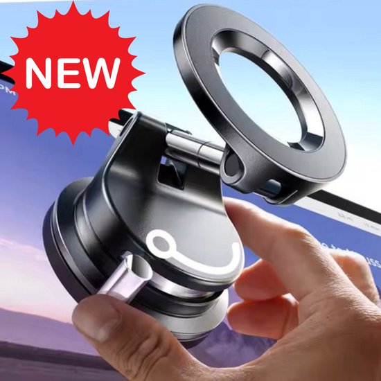 Support de téléphone à ventouse Lisen – Système d'aspiration manuel avec aimant – Pour voiture, bureau, Cuisine, paddle, camping et plus encore