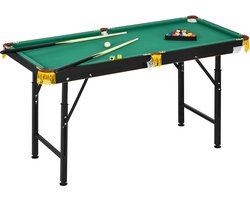 SPORTNOW-Billardtisch-MDF, Stahl-140L x 63B x 55-75H cm-Grün