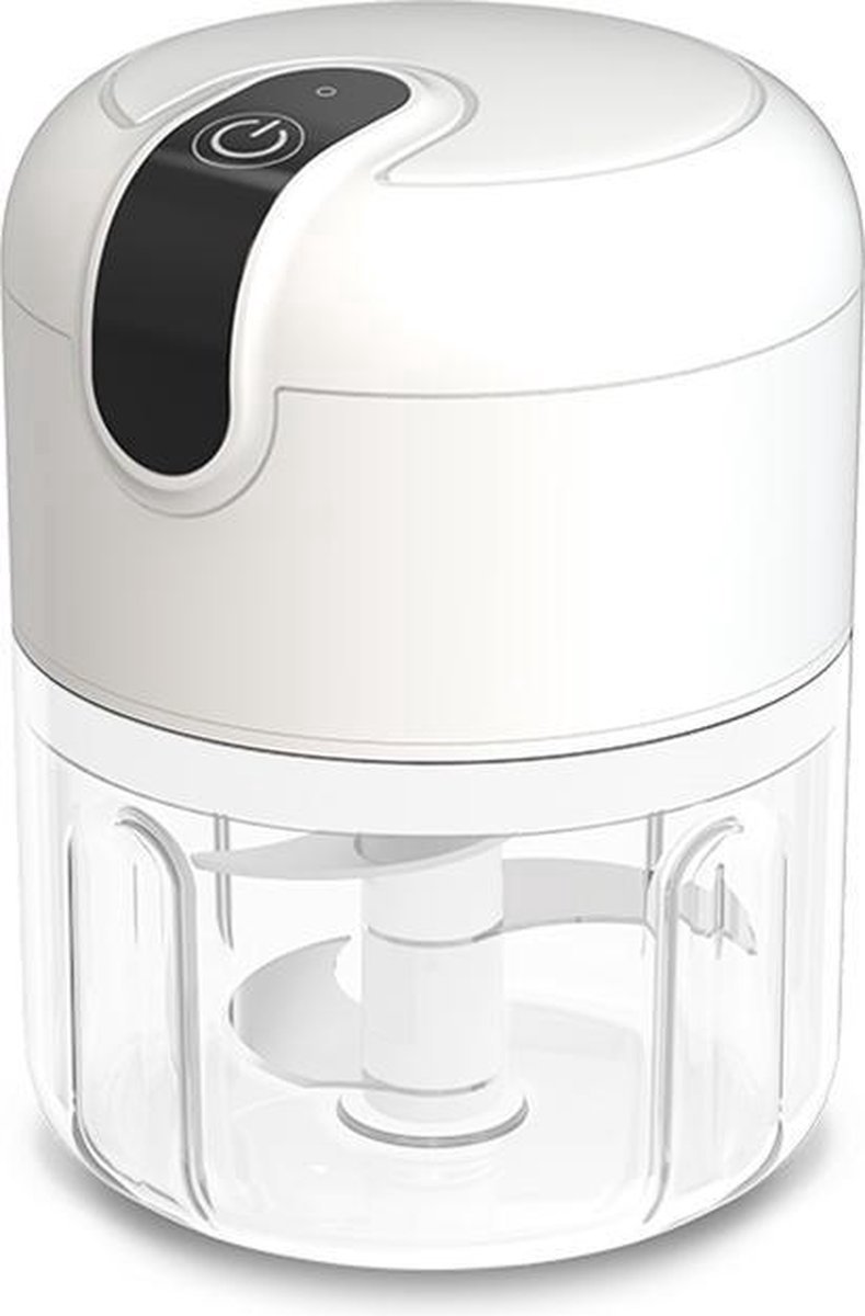 Mini USB Hakmolen Blauw Elektrisch Foodprocessor Hakmolens Uiensnijder vaatwasser bestendig Chopper RVS Messen - 250 ml