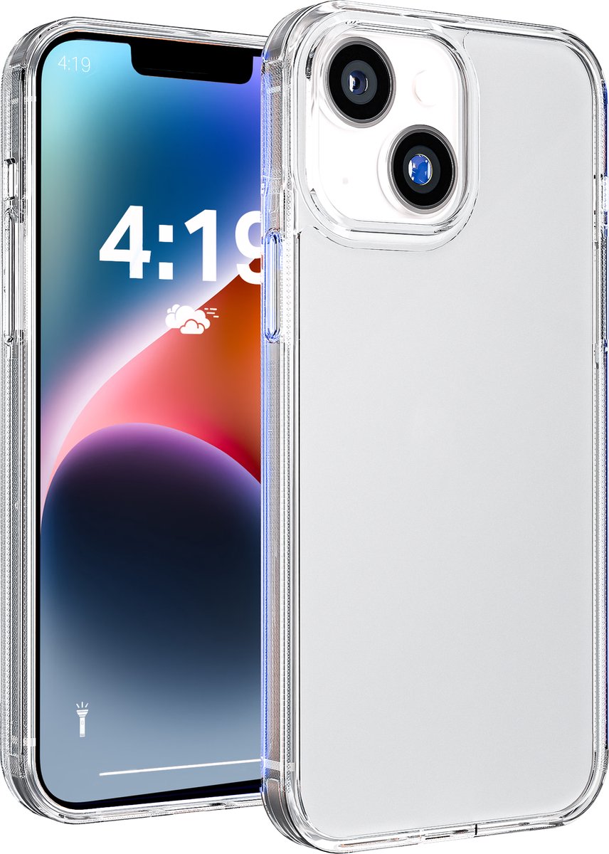 My Case telefoonhoesje geschikt voor Apple iPhone 13 / 14 hoesje siliconen - backcover - optimale bescherming - Transparant op Prijzenvolger.com