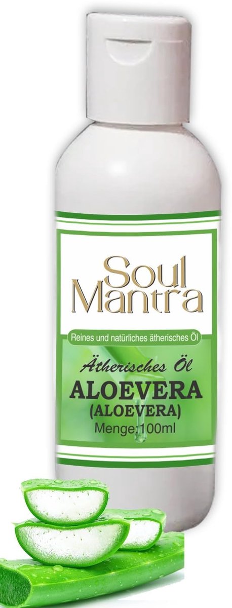 100% Aloë Vera Olie 100 ml | Voor haar, lichaam en gezicht | Hydraterend en regenererend | Aloë Barbadensis, Aloë Indica, Aloë Barbados Vrij van parabenen met Kajal Sticker