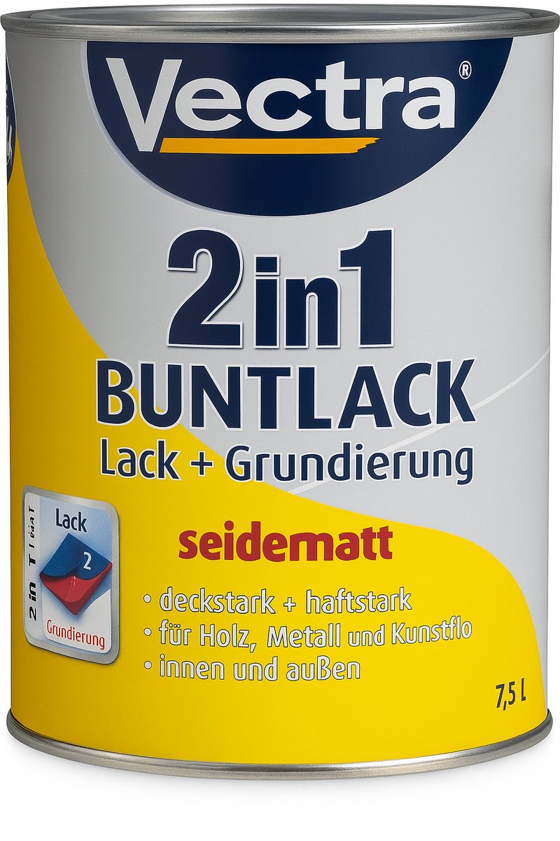 Vectra 2‑in‑1 Lak + Primer – Zijdemat Antraciet – 750 ml – Binnen & Buiten – Sneldrogend & Blokbestendig - 3 stuks